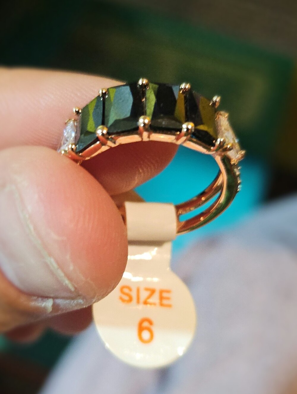 18k Gold Filled Black Onyz & Cubic Zirconia
